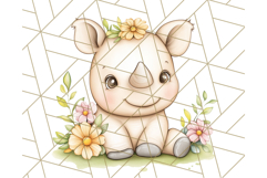 Pastel Safari Jungle Baby Animals PNG Clipart, Nursery Product Image 5
