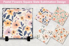 Pastel Flowers Square Sublimation Slate Designs Product Image 1