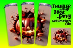 Colorful 20oz Tumbler Template , 3D Pumpkin Product Image 1