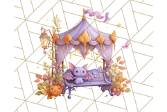 Creepy Carnival Halloween Clipart PNG with Hayride Art Product Image 5