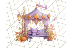 Creepy Carnival Halloween Clipart PNG with Hayride Art Product Image 5