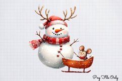 Christmas Cute-Snowman Clipart PNG Product Image 1