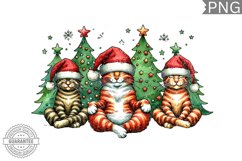 Meowy Christmas | Christmas Cat Sublimation Design Product Image 1