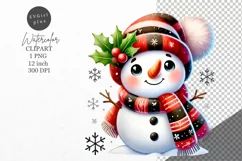 Christmas clipart, Snowman clipart, Winter sublimation Product Image 1