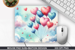 Love Balloons Mouse Pad, Valentine Mouse Pad PNG Design Product Image 1