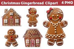 Christmas Gingerbread Sublimation Clipart PNG Product Image 1