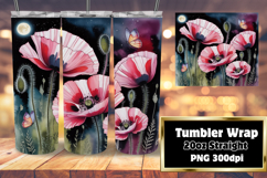 Sublimation Designs for 20oz Tumbler , Flowers Product Image 1