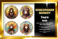 Monkey Wind Spinner Sublimation - 04 Variation Product Image 1