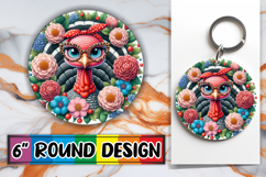 Sweet Keychain Round Design, Cute Animals Product Image 1