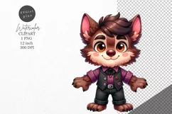 Halloween clipart, Werewolf clipart, Kids Halloween Product Image 1