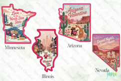 Valentine 50 US States Clipart Product Image 1