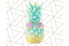 Sky Blue and Sunshine Yellow Summer Clipart PNG, Tropical Product Image 5