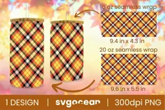 Can Glass Buffalo Plaid | PNG | 16 Oz | 20 Oz Libbey Glass Product Image 2