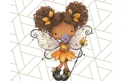 Halloween Fairy Clipart PNG, Spooky Cute Character Art Product Image 5