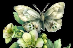 Butterflies With Flowers Clipart Bundle Product Image 21