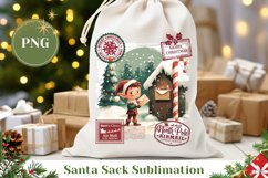 Christmas Elf Santa Sack, Christmas Elf Gift Bag Product Image 1