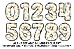 Lovely Baby Shower Alphabet &amp; Numbers Clipart PNG 300 DPI Product Image 5