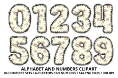 Lovely Baby Shower Alphabet & Numbers Clipart PNG 300 DPI Product Image 5