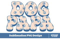 American Dog Papa 4th of July USA Paw DTF PNG Sublimation Product Image 1