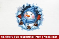 3D Broken Wal Christmas Clipart PNG Product Image 1