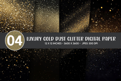 Luxury Gold Dust Glitter Digital Paper Product Image 1