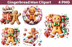 Gingerbread Man Clipart PNG Product Image 1