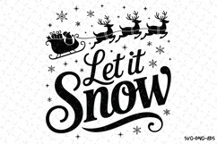 Let it Snow Svg | Christmas Svg | Svg Cut Files Product Image 1