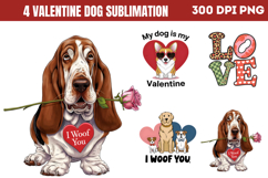 Pugs &amp; kisses PNG, Valentine Dog Sublimation PNG Product Image 1