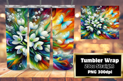 20oz Tumbler Wrap for Unique Style , Flowers Product Image 1