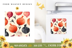 Cartoon Onion Magnet, Vegetables Magnet Sublimation Product Image 1