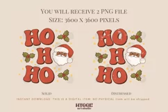 Ho Ho Ho Sublimation | Retro Christmas PNG | Groovy Santa Product Image 2
