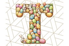 Easter Alphabet Clipart Set with Bunnies and Eggs Product Image 10