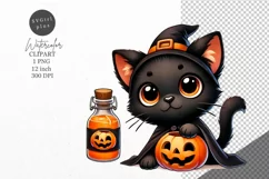 Halloween clipart, Cat clipart, Autumn clipart Product Image 1