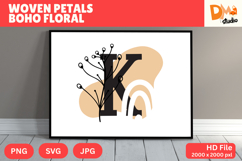 Woven Petals Boho Floral Monogram Product Image 1