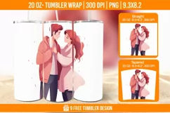 Valentines day Tumbler Wrap Designs, Sublimation Wrap Product Image 1