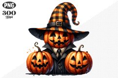 Halloween Pumpkins Sublimation - Clipart PNG Design Product Image 1