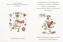 Silly Mothers Day Funny Goose Clipart Product Image 2