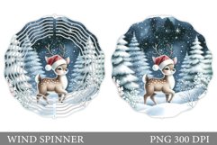 Christmas Deer Wind Spinner. Christmas Wind Spinner Design Product Image 1