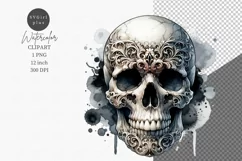 Halloween clipart, Skull clipart, Gothic clipart Product Image 1