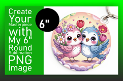 Artistic Circle PNG for Keychains , Birds Product Image 1
