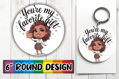 Luminous Round Ornaments Sublimation, Love Woman Product Image 1