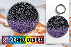 Glitter Leopard Extravaganza: Sublimation Round Product Image 1