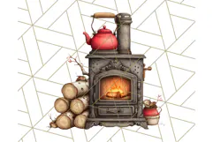 Cozy Cabin Critters Clipart PNG, Fall Animal Png Product Image 5