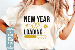 New Year 2026 Loading SVG Cuts File, Happy New Year 2026 SVG Product Image 1