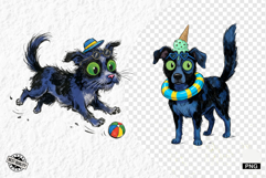 Whimsical Summer Dog Png Clipart Product Image 1