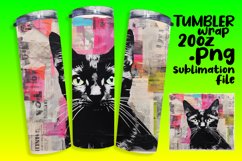 Cosmic Cat Universe Sublimation Wrap for 20oz Tumblers Product Image 1