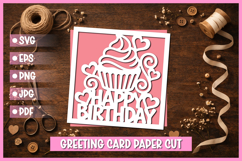 10 Happy Birthday Greeting card SVG,Paper cut SVG Birthday Product Image 7