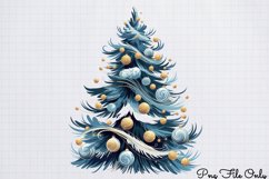 Winter Christmas Tree Sublimation PNG Product Image 1