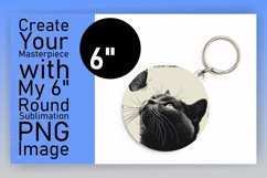 Whimsical Cat Design: Round &amp; Coaster Creation Product Image 1