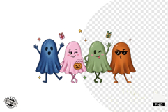 Cartoonish Halloween Ghosts PNG Product Image 1